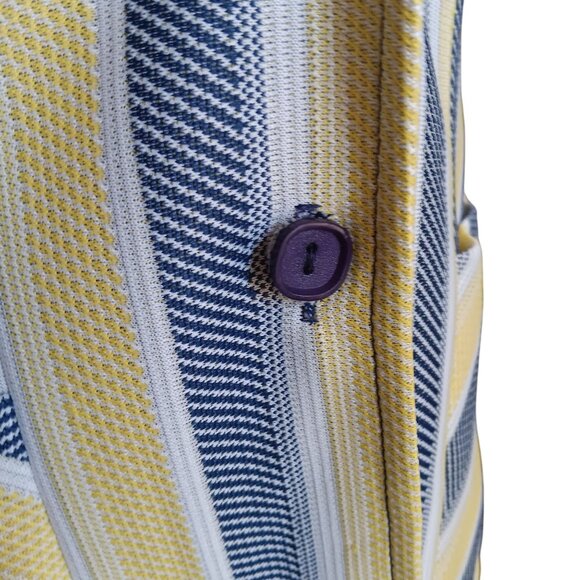 1OF1 Medium Vintage Disco Blazer Polyester Striped Jacket 1970's Handmade Mom - Picture 3 of 6